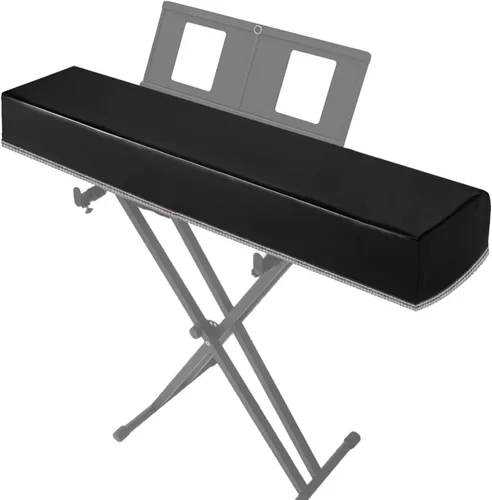 Vista 2 de Luxury 88-Key Piano Keyboard Cover, Soft Leather Waterproof Dust Protection for 88-Key Electric Keyboards