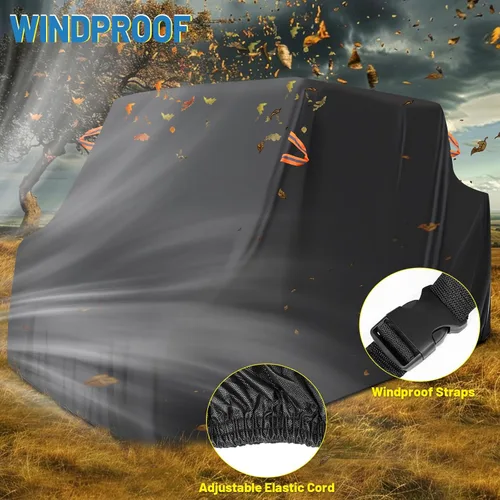 Vista 4 de MDPROMCP Cubierta para UTV de 4-6 Asientos, Cubierta Completa Resistente al Viento Compatible con Polaris RZR General UFORCE Talon Mule Teryx de 4