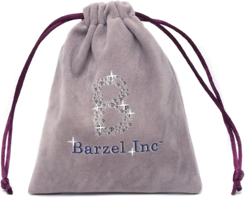 Vista 4 de Barzel Brazalete de tenis con ópalo creado chapado en oro blanco de 18 K o oro rosa Azul zafiro y negro