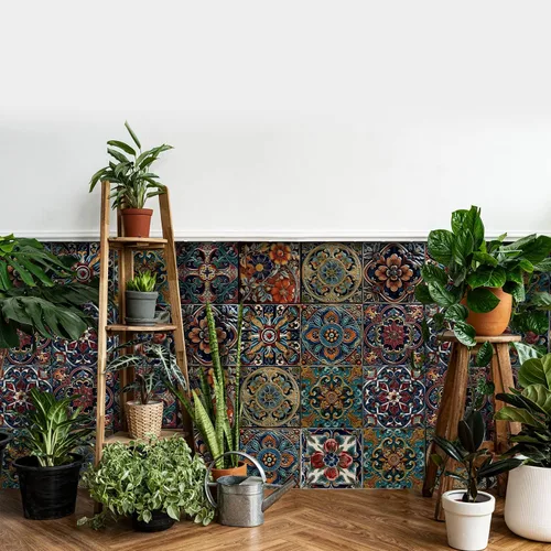 Vista 15 de Alwayspon Adhesivo para azulejos de pared moriscos para despegar y pegar, calcomanías de vinilo autoadhesivas para azulejos de cocina y baño, 4 x 4