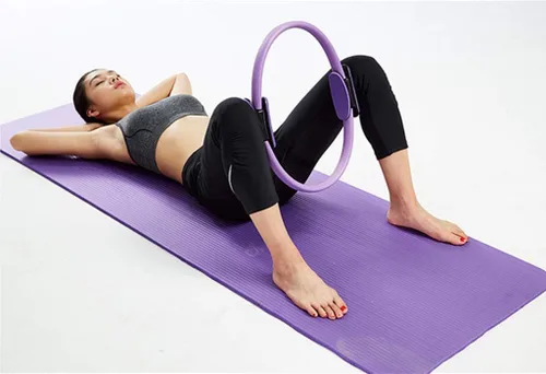 Vista 9 de DreamHigh Anillo mágico de pilates de yoga de EVA con doble agarre Negro