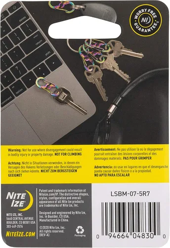 Vista 7 de Nite Ize S-Biner MicroLock - Mosquetón doble de acero inoxidable para llaves, etiquetas para mascotas y accesorios pequeños, palanca de bloqueo