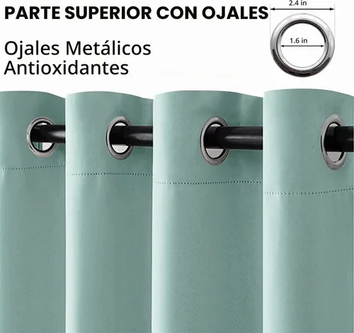 Vista 4 de MIULEE Cortinas opacas para dormitorio o sala de estar, juego de 2 paneles de cortina para ventana con aislamiento térmico y bloqueo de luz