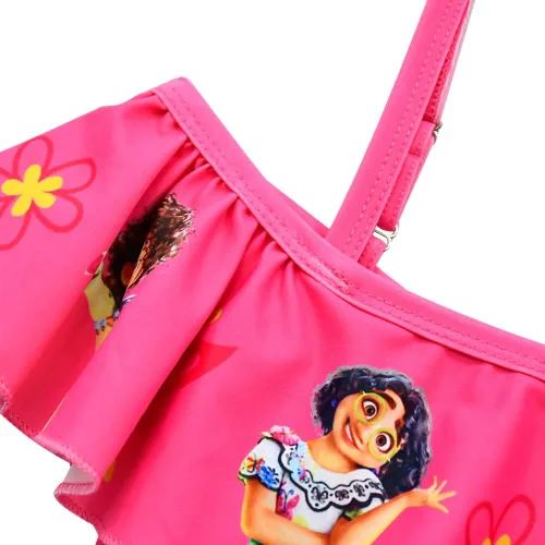 Vista 4 de FUNTEKS Toddler Baby Girls Bathing Suit Two Piece Swimsuit Bikini Summer Beach Wear Swimwear for 3-10 Years