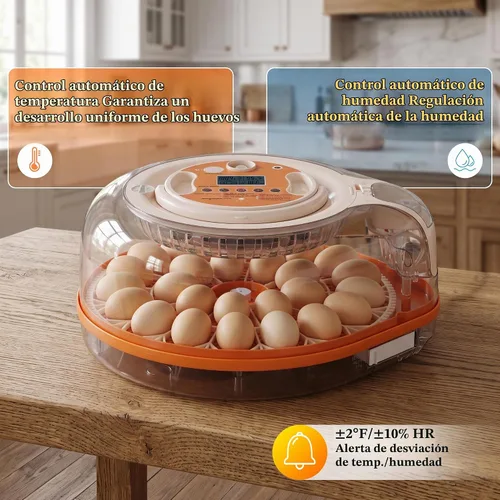 Vista 8 de Incubadora de 26 huevos con control de voz inteligente y control automático de temperatura/humedad