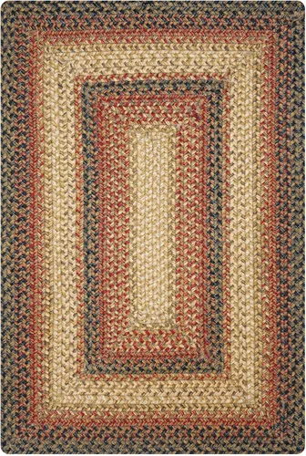 Vista 161 de Homespice Apple Pie - Alfombra ovalada roja de 2 x 3 pies, alfombra de cocina trenzada para decoración primitiva y rústica, reversible, yute sin