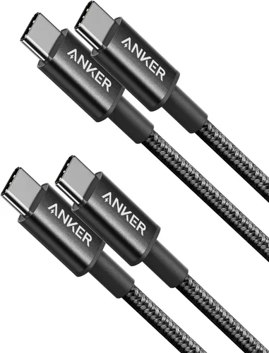 Vista 8 de Cable USB C a USB C de Anker, Cable de Carga Rápida Type-C de 60W (1 pie, paquete de 2) para iPhone Serie 17, iPad mini 6 y Más (Negro) Para