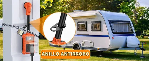 Vista 7 de Protector de sobretensiones RV de 50 amperios, analizador de circuito RV de 20000J con cubierta impermeable, pantalla LED, adaptador de enchufe RV