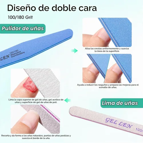 Vista 4 de GELLEN Almohadillas limpiadoras de uñas, 50 piezas con kit de herramientas
