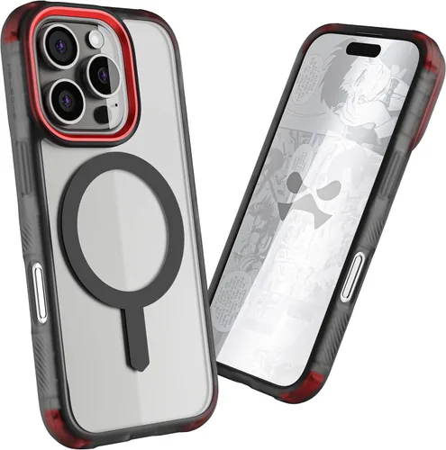 Vista 156 de Ghostek Covert Clear - Funda transparente para iPhone 15 Plus, silicona a prueba de golpes, compatible con accesorios Apple MagSafe, funda Negro