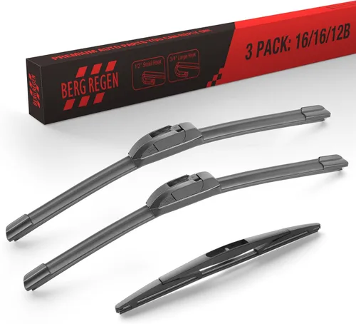 Vista 75 de BERG REGEN Escobillas limpiaparabrisas de 15"+15" con escobilla trasera de 13" - Juego de repuesto automotriz para Jeep Wrangler JK 2008 2009 2010