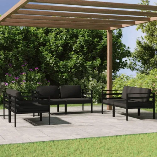 Vista 15 de Juego de 7 piezas para patio con cojines, sofá al aire libre, juego de bar de patio, muebles modernos para exteriores, banco de comedor