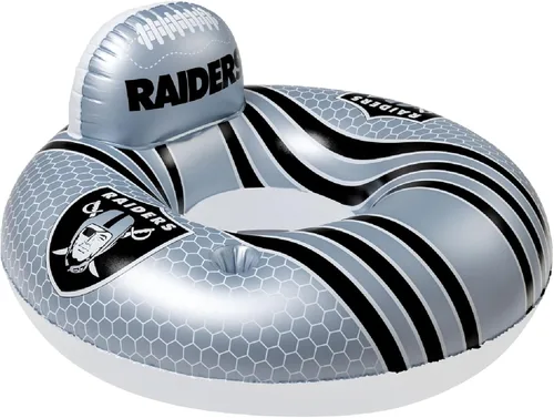 Vista 17 de BigMouth 42” Inflatable Pool Floats Officially Licensed NFL Fan Gear Merchandise Back Support Inner Tube for Adults and Teens