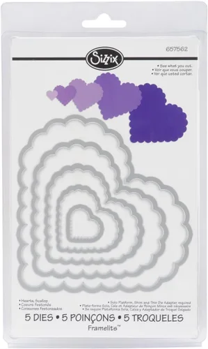 Vista 6 de Sizzix Framelits - Juego de 2 troqueles rectangulares, 10 unidades, color gris