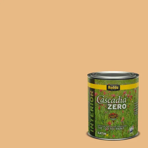 Vista 279 de Rodda Paint CASCADIA ZERO - Pintura plana e imprimación para interiores en uno, cuarto de galón, crema de ballet