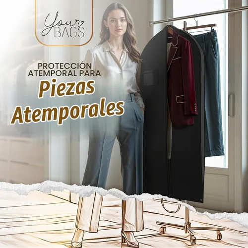Vista 6 de Your Bags - Bolsa de viaje resistente para ropa, bolsa de traje