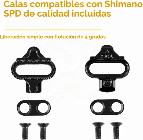 Vista 4 de Venzo Clips para dedos de bicicleta para bicicleta, adaptadores de pedal de bicicleta de ejercicio para interiores, compatible con pedal