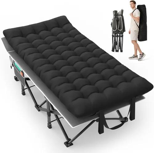 Vista 8 de Suteck Catre plegable XXL de 32 pulgadas, catres de dormir resistentes de 32 pulgadas gris ceniza