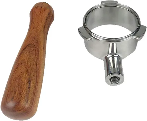 Vista 7 de NEOUZA M10 Portafilter Mango de palisandro Máquina de café expreso Mango de madera Cafetera Cafetera Herramientas Accesorios para Barista