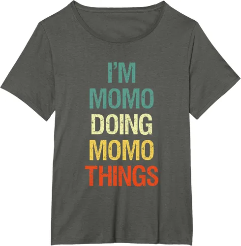 Vista 63 de I'M Momo Doing Momo Things - Camiseta de regalo con nombre personalizado, Negro, S