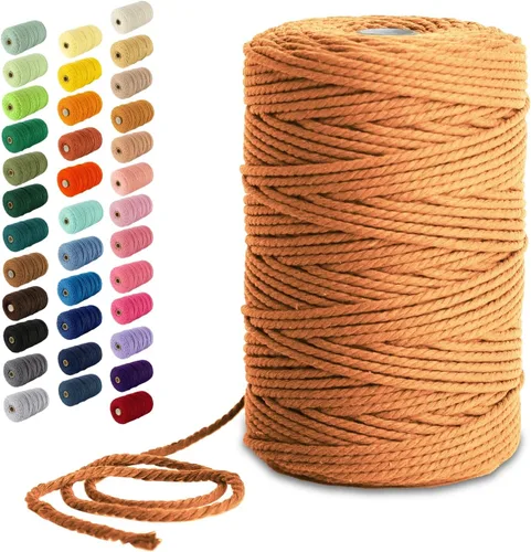 Vista 123 de Nook Theory Hilo de macramé de 3mm 109 yardas - Cuerda de macramé suave de 4mm, 5mm perfecta para nudos - Suministros de macramé para colgadores