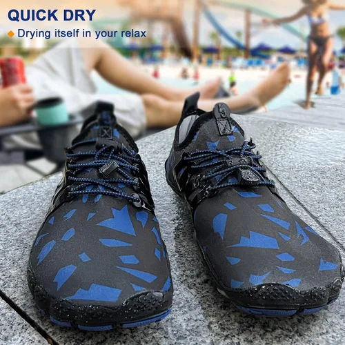 Vista 9 de BULLIANT Zapatos de agua para hombre, unisex, zapatos acuáticos descalzos para hombres y mujeres, zapatos de senderismo y natación