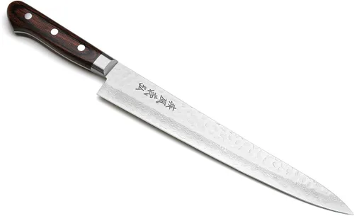 Vista 13 de Yoshihiro VG10 Cuchillo de utilidad para pelar de acero inoxidable de Damasco martillado de 16 capas (3.2" (80mm))