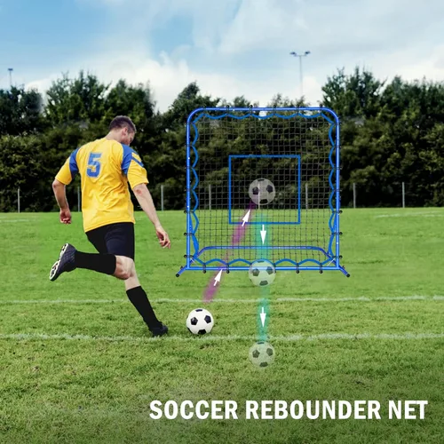 Vista 9 de Soccer Baseball Rebounder Net, Soccer Goal Net, Volleyball Softball Rebound Pitchback Net Quick-Switch Angle Training for Control, Passing Practice