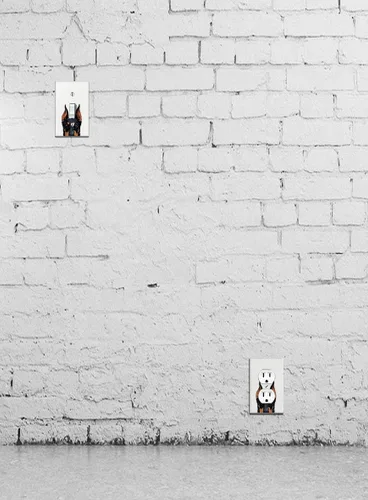 Vista 4 de WIRESTER Placa de interruptor de luz de palanca de una sola banda/cubierta de placa de pared - Black Rust Doberman Pinscher Dog