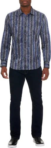 Vista 3 de Robert Graham Camisa tejida de manga larga de la Vía Láctea para hombre