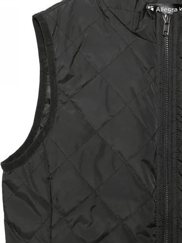 Vista 4 de Allegra K - Chaleco acolchado y ligero, de cuello alto, con cremallera, para mujer