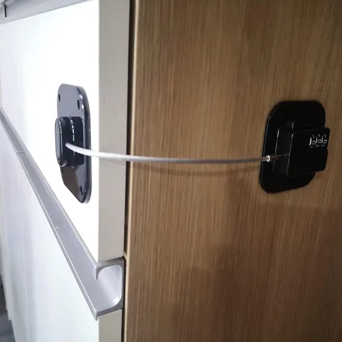 Vista 8 de YEYA Cerradura de puerta de refrigerador mejorada con combinación para Negro 1 paquete
