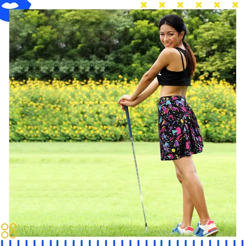 Vista 6 de Falda retro de los años 80 y 90 para mujer, falda de tenis, falda de golf, faldas atléticas de cintura alta con bolsillos para fiesta retro