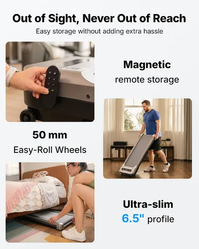 Vista 9 de MERACH UltraWalk W60 Walking Pad Treadmill with 12% Auto Incline, Under Desk Walking Pad 400lb Capacity, Max 3.5HP Heavy Duty Walking Pad with