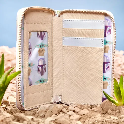Vista 5 de Loungefly The Mandalorian Grogu Stone - Cartera que brilla en la oscuridad, exclusiva de Tienda