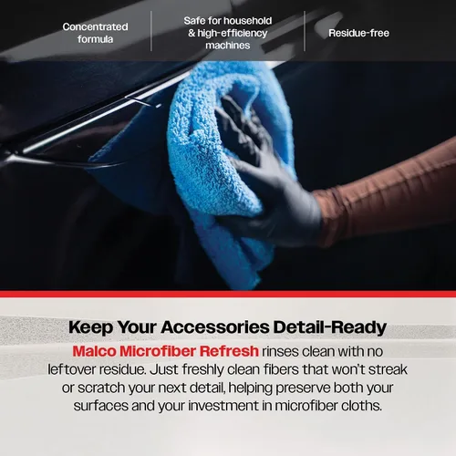Vista 6 de Malco Detergente concentrado de microfibra Refresh – Toalla de microfibra y detergente para paños/Diseñado específicamente para limpiar, restaurar