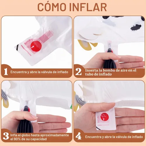 Vista 6 de 6 globos de animales que caminan, globos de animales de granja, globos de Mylar de aluminio para caminar, decoraciones de cumpleaños de granja