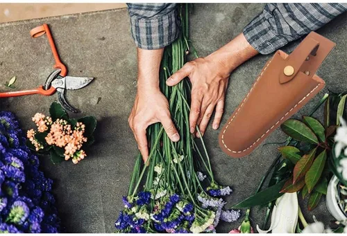 Vista 5 de Soporte de alicates para cinturón, funda de alicates, funda de cuero para herramientas, alicates de jardinería, funda de podadora de tijeras