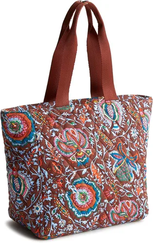 Vista 10 de Vera Bradley Women's Premium Cotton Lunch Tote Bag Colorido ramo.