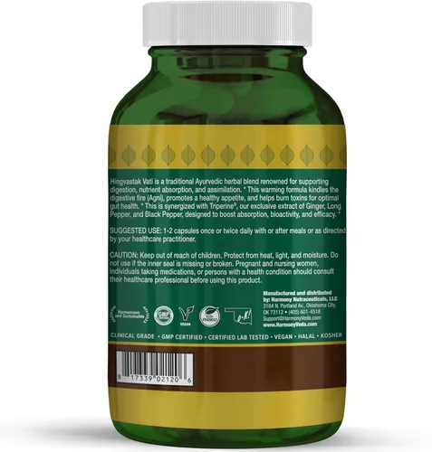 Vista 4 de Hingvastak Supreme - Mezcla ayurvédica de equilibrio digestivo y armonía intestinal con triperine Fórmula tradicional de hierbas para el bienestar