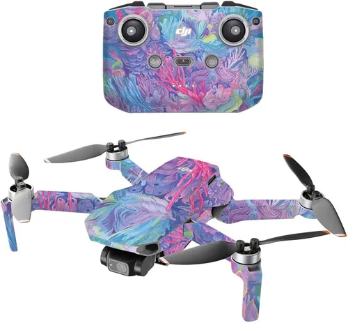Vista 15 de MightySkins - Compatible con DJI Mini 2 Dron portátil - Angry Ripple Funda protectora de vinilo duradera y única Fácil de aplicar, quitar