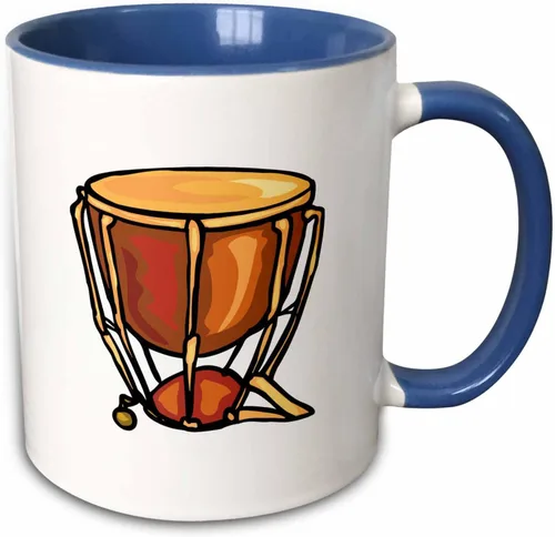 Vista 11 de 3dRose Timpani Jagged Realistic Image - Taza de dos tonos, 11 onzas, color negro