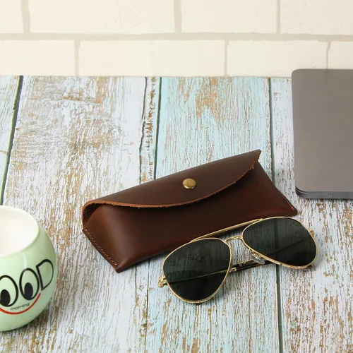 Vista 8 de The Antiq Cubierta de gafas de sol, funda de cuero para gafas de sol, cubierta para gafas de sol, funda para gafas de lectura y estuche