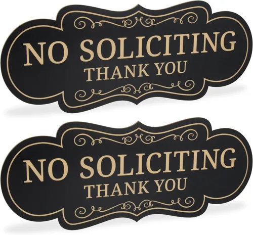 Vista 13 de ExcelMark Premium Letrero de «No Solicitar» para la Casa - Fabricado en los EE. UU. (Mediano - 7 cm x 17.8 cm, Negro con Letras Blancas)