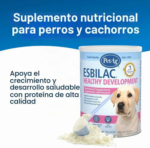 Vista 3 de PetAg Esbilac Healthy Development - 14 onzas, paquete de 2 - Suplemento nutricional de gran sabor para perros y cachorros destetados