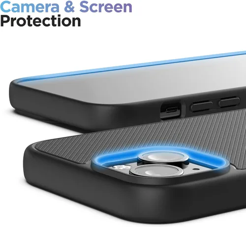 Vista 7 de ENCASED Funda delgada diseñada para iPhone 15 (2023), ultra delgada, flexible, para teléfono (negro mate)