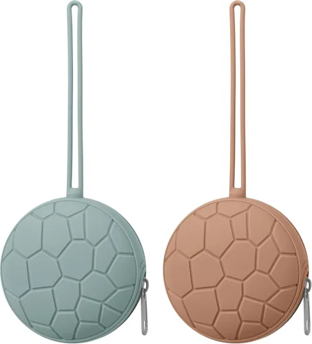 Vista 8 de Paquete de 2 fundas de silicona para chupón, silicona suave para bebés recién nacidos, para niños y niñas, estuche portátil de silicona para chupete