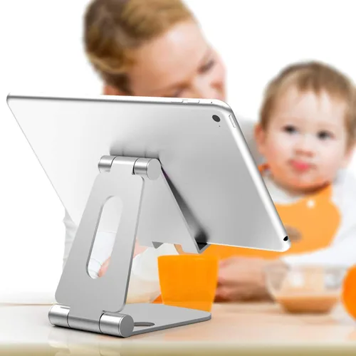 Vista 3 de Soporte de visualización PRO compatible con soporte de escritorio Microsoft Surface Duo que es ajustable, portátil, duradero hasta pantallas de 13