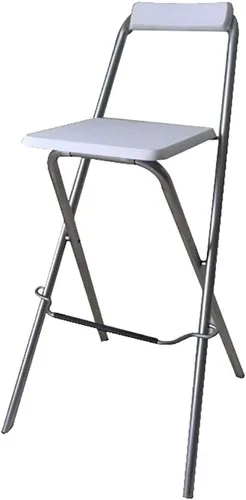 Vista 8 de Taburete plegable para el hogar, silla de bar de 27/29 pulgadas, taburete alto con respaldos, silla de pub de madera, taburete de metal