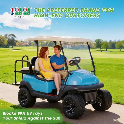 Vista 2 de 10L0L Golf Cart Windshield for Club Car Precedent/Tempo/Onward 2004-Up 5MM Transparente